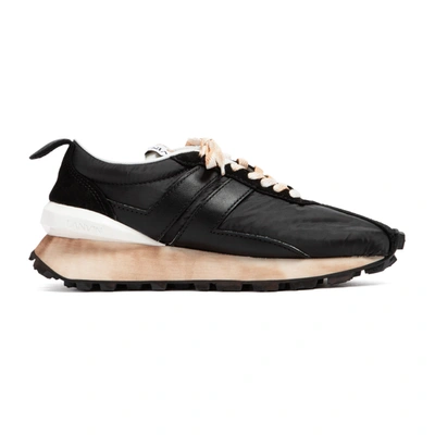 Shop Lanvin Running Sneakers Shoes In Black