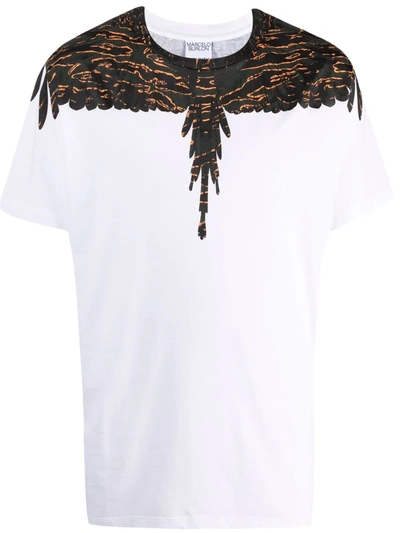 Shop Marcelo Burlon County Of Milan Wings-print T-shirt In Weiss