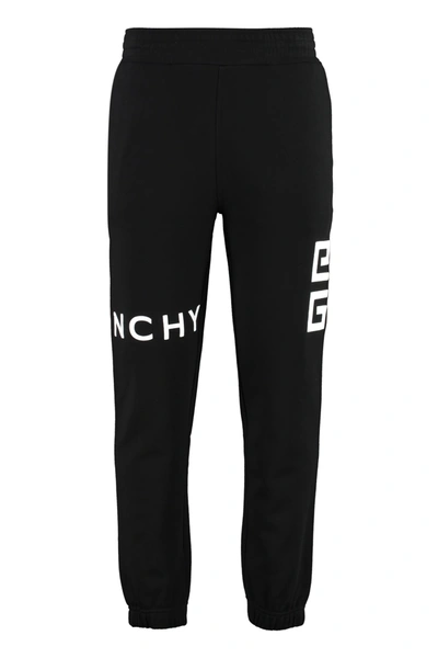 Shop Givenchy Stretch Cotton Track-pants In Black