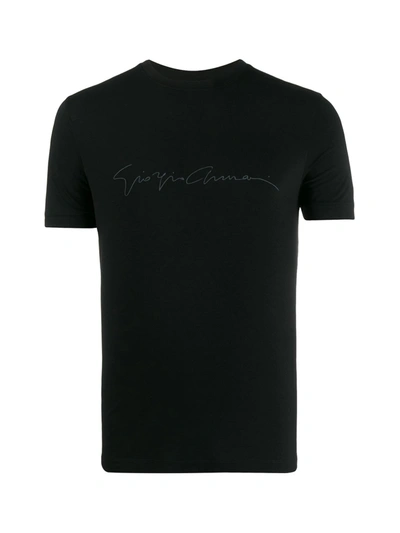 Shop Giorgio Armani Crewneck Ss T-shirt In Black