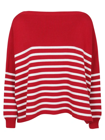 Shop Valentino Sweater In Rosso Avorio