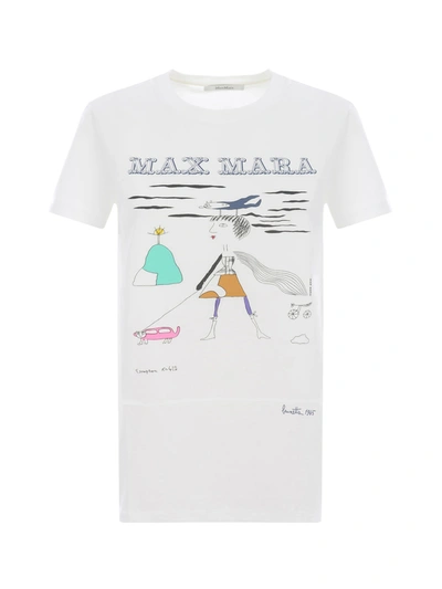 Shop Max Mara Bambina Print In White