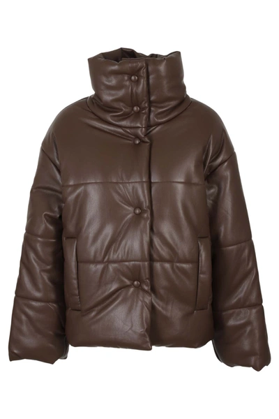 Shop Nanushka Jacket In Dark Brown