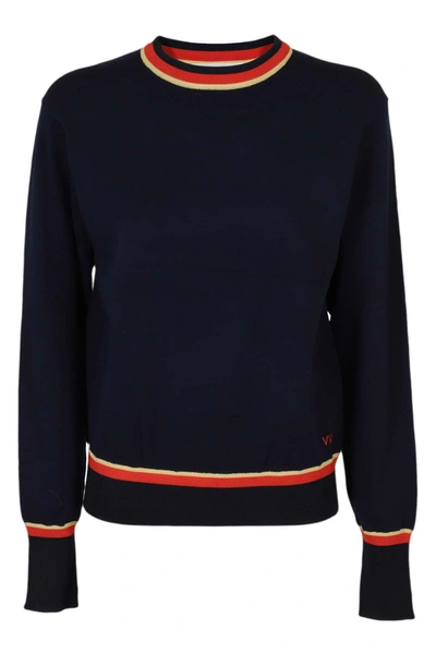 Shop Victoria Victoria Beckham Sweater In Midnight Blue