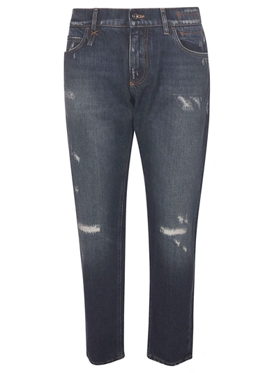 Shop Dolce & Gabbana Regular Distressed Jeans