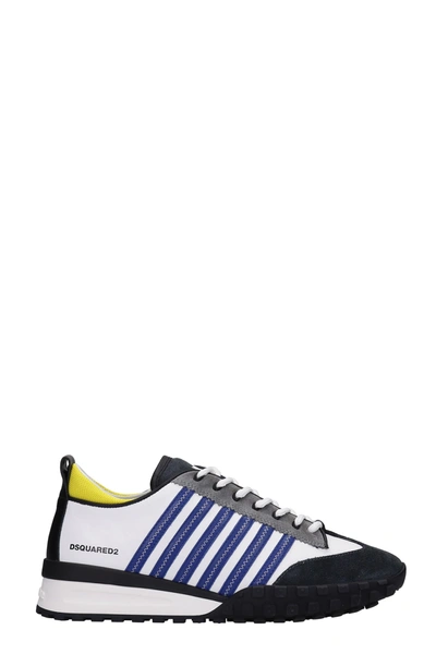 Shop Dsquared2 Sneakers In White Suede And Leather