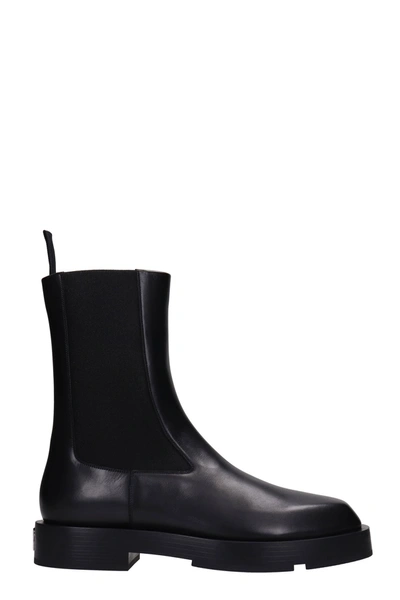 Shop Givenchy Squared Boot Ankle Boots In Black Leather