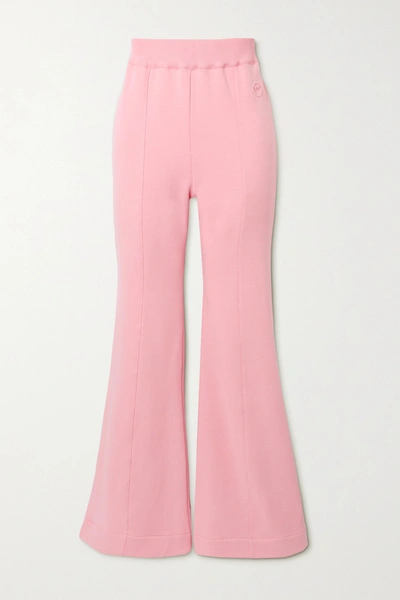 Shop Az Factory Free To Organic Cotton And Seacell-blend Flared Pants In Pink