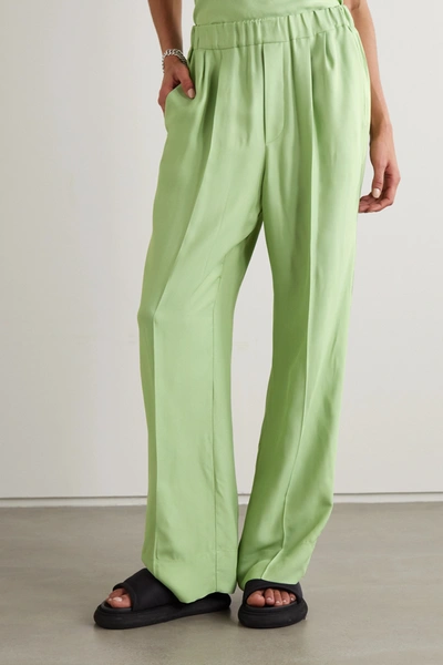 Shop Gauchère Tori Twill Wide-leg Pants In Green