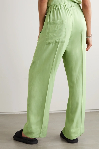 Shop Gauchère Tori Twill Wide-leg Pants In Green