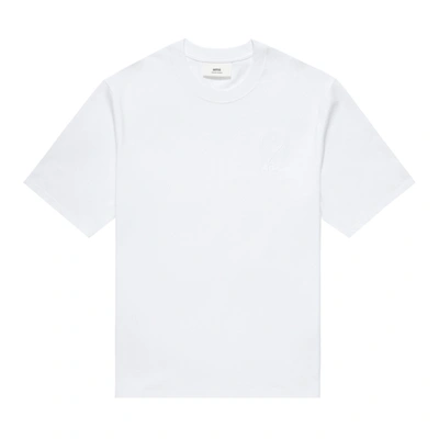 Shop Ami Alexandre Mattiussi De Coeur White T-shirt