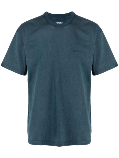Shop Carhartt Mosby Script T-shirt In Blue