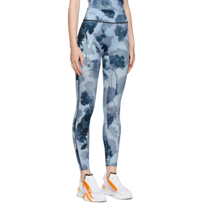 Shop Fendi Blue Floral Leggings In F1d3b Blue