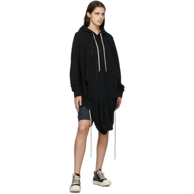 Shop Rick Owens Black Champion Edition Banana Hoodie In 09 Black