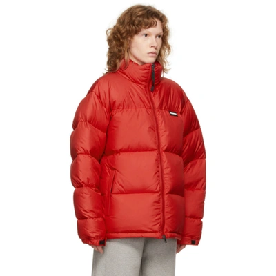 Shop Vetements Red Down 'limited Edition' Puffer Jacket