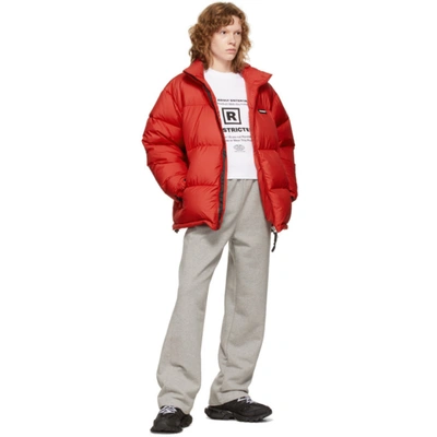 Shop Vetements Red Down 'limited Edition' Puffer Jacket