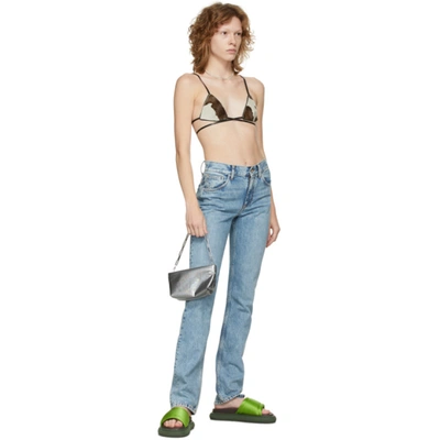 ATTICO BROWN & OFF-WHITE NATURAL COW PRINT BRA 