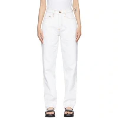 Shop Sir White Classic Jeans In Ivory Denim