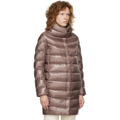 Herno Brown "iconic Amelia" Down Jacket In 4400 Face Powder