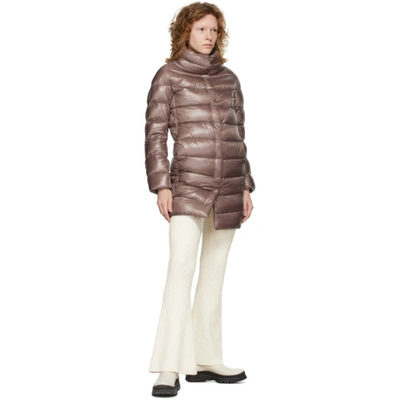 Herno Brown "iconic Amelia" Down Jacket In 4400 Face Powder