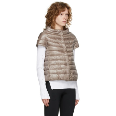 Shop Herno Taupe Down Emilia Vest In 2600 Taupe