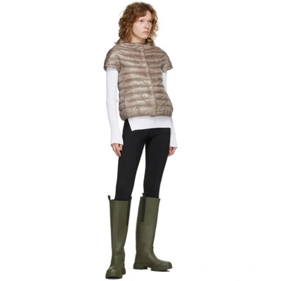 Shop Herno Taupe Down Emilia Vest In 2600 Taupe