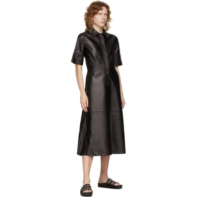 Shop Co Black Leather Placket Dress