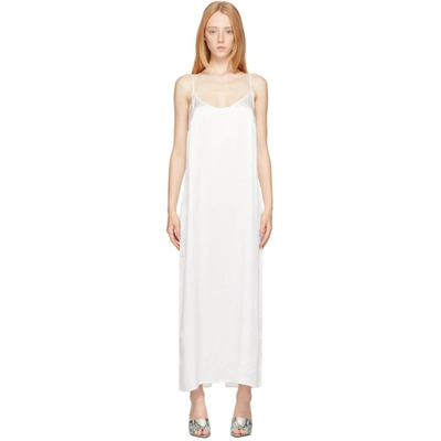 Shop La Perla White Silk Slip Dress In 0031 Naturale