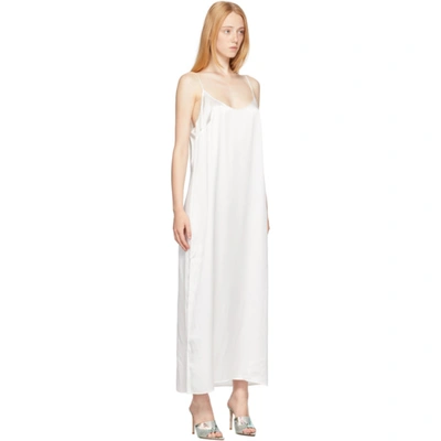 Shop La Perla White Silk Slip Dress In 0031 Naturale