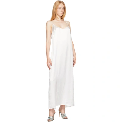 Shop La Perla White Silk Slip Dress In 0031 Naturale