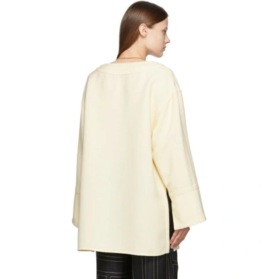 Shop Totême Yellow City Sport Blouse In 190 Champagne