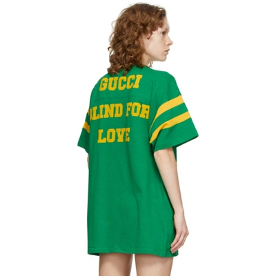Shop Gucci Green 'eschatology' T-shirt In Green/crop