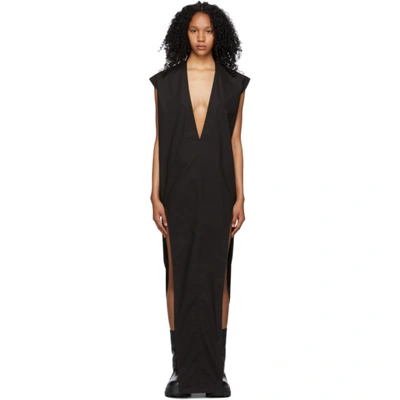 Shop Rick Owens Black Arrowhead Dress In 09 Black