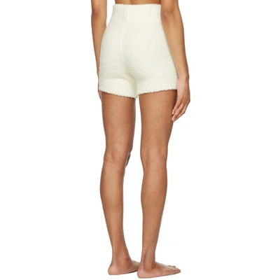 Shop Skims Off-white Cozy Knit Shorts In Bone