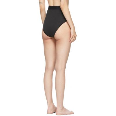 Skims Black Cotton 2.0 Rib Briefs In Soot