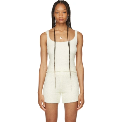 Skims Off-white Cozy Knit Tank Top In Bone