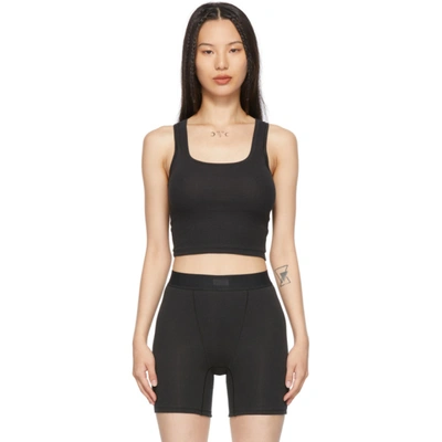 Skims ‘cotton' Rib Tank In Soot