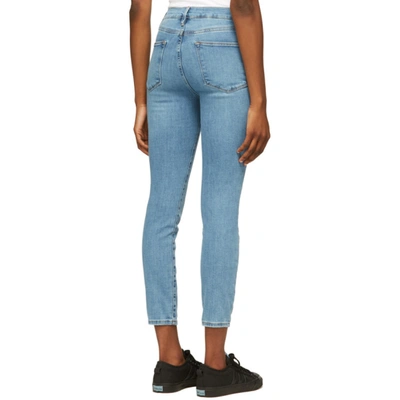 Shop Frame Blue 'le High Skinny Crop' Jeans In Tide Pool Tdp