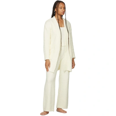 Shop Skims Off-white Cozy Knit Lounge Pants In Bone