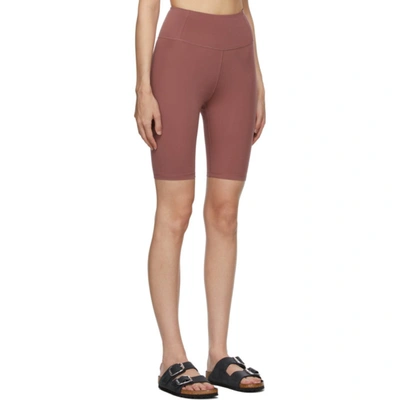 Shop Girlfriend Collective Pink Float Bike Shorts In Fig