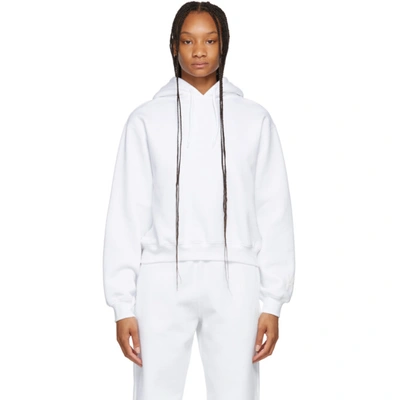 Shop Alexander Wang T White Terry Foundation Hoodie