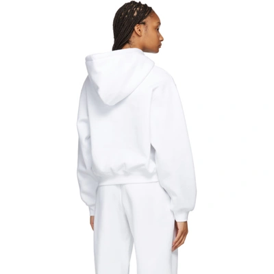 Shop Alexander Wang T White Terry Foundation Hoodie