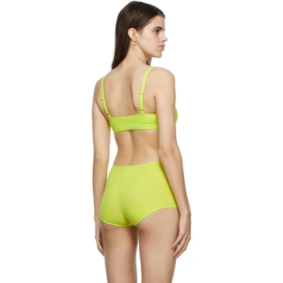 Shop Skims Green Fits Everybody Scoop Neck Bralette In Neon Lime