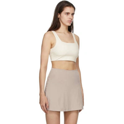 Shop Girlfriend Collective Off-white Tommy Sports Bra In Ivory