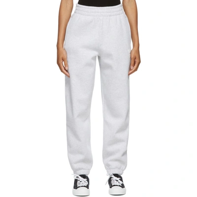 Shop Alexander Wang T Grey Terry Foundation Lounge Pants In 050 Light Heather Gr