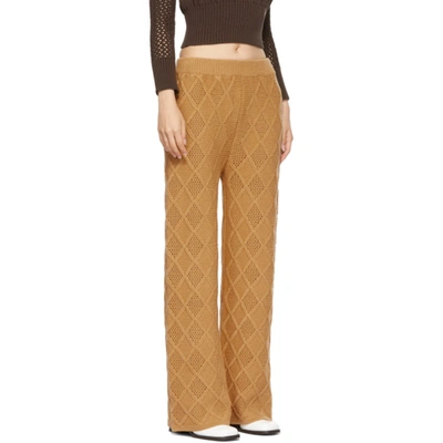 Shop Isa Boulder Ssense Exclusive Tan Wafer Lounge Pants In Ginger