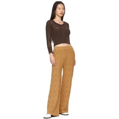 Shop Isa Boulder Ssense Exclusive Tan Wafer Lounge Pants In Ginger