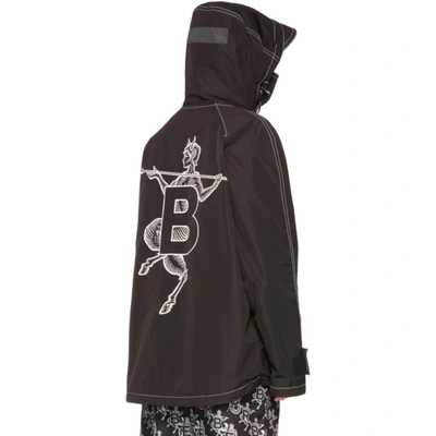 Shop Burberry Ssense Exclusive Black K-way Edition Mythical Alphabet Unisex Jacket