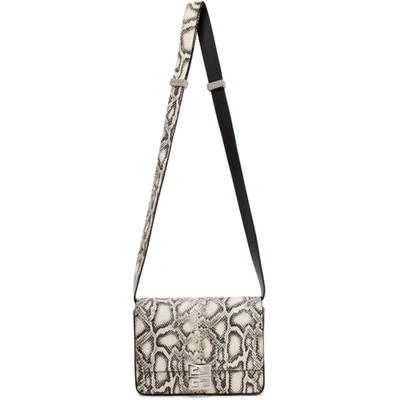 Shop Givenchy Black & White Snake Small 4g Crossbody Bag In Black/white