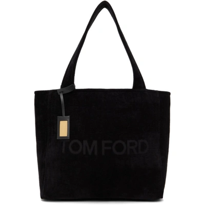 Shop Tom Ford Black Logo Beach Tote